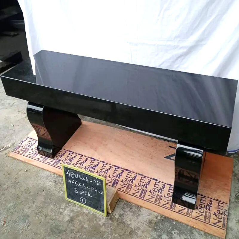 Absolute black granite bench