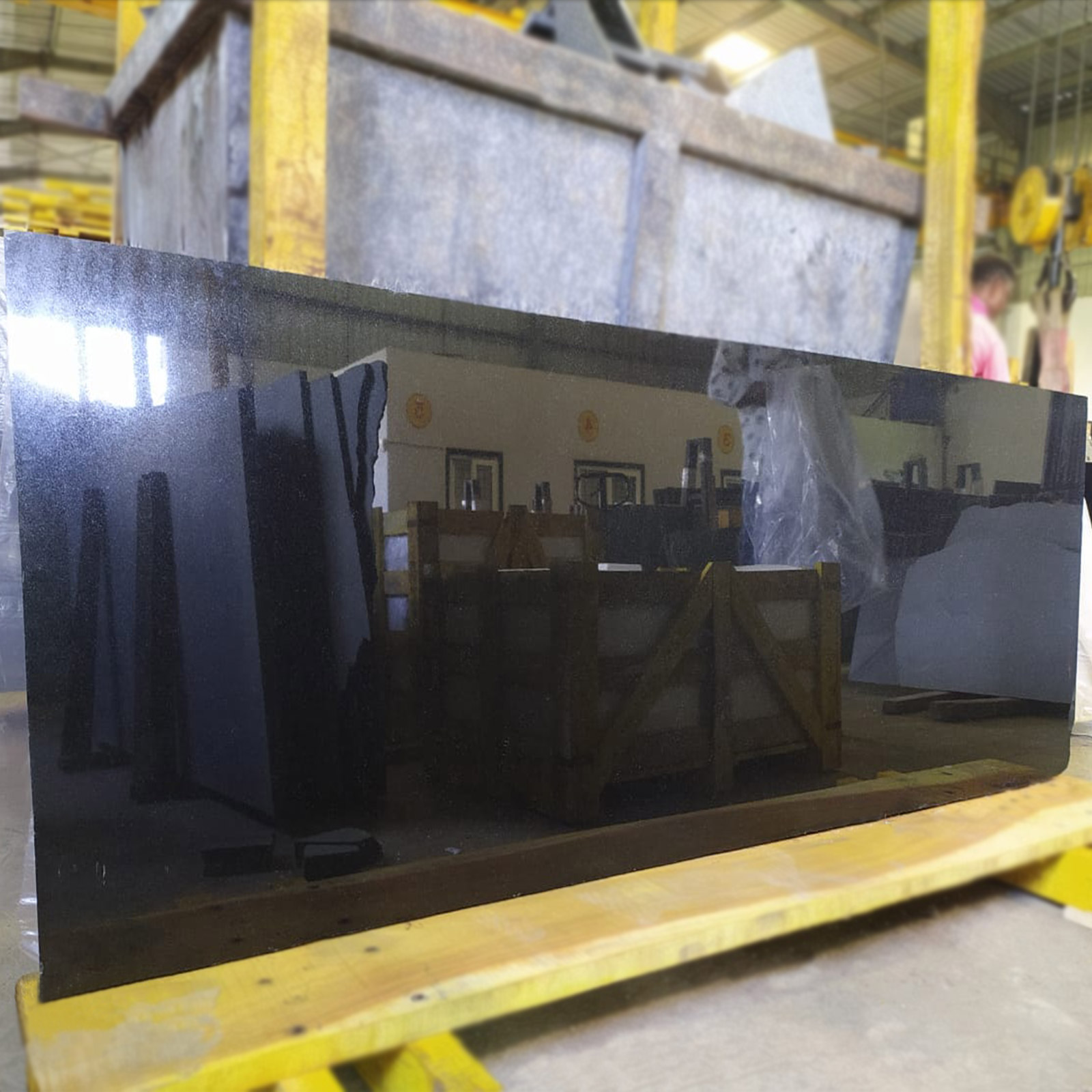 Absolute black granite cutter slab