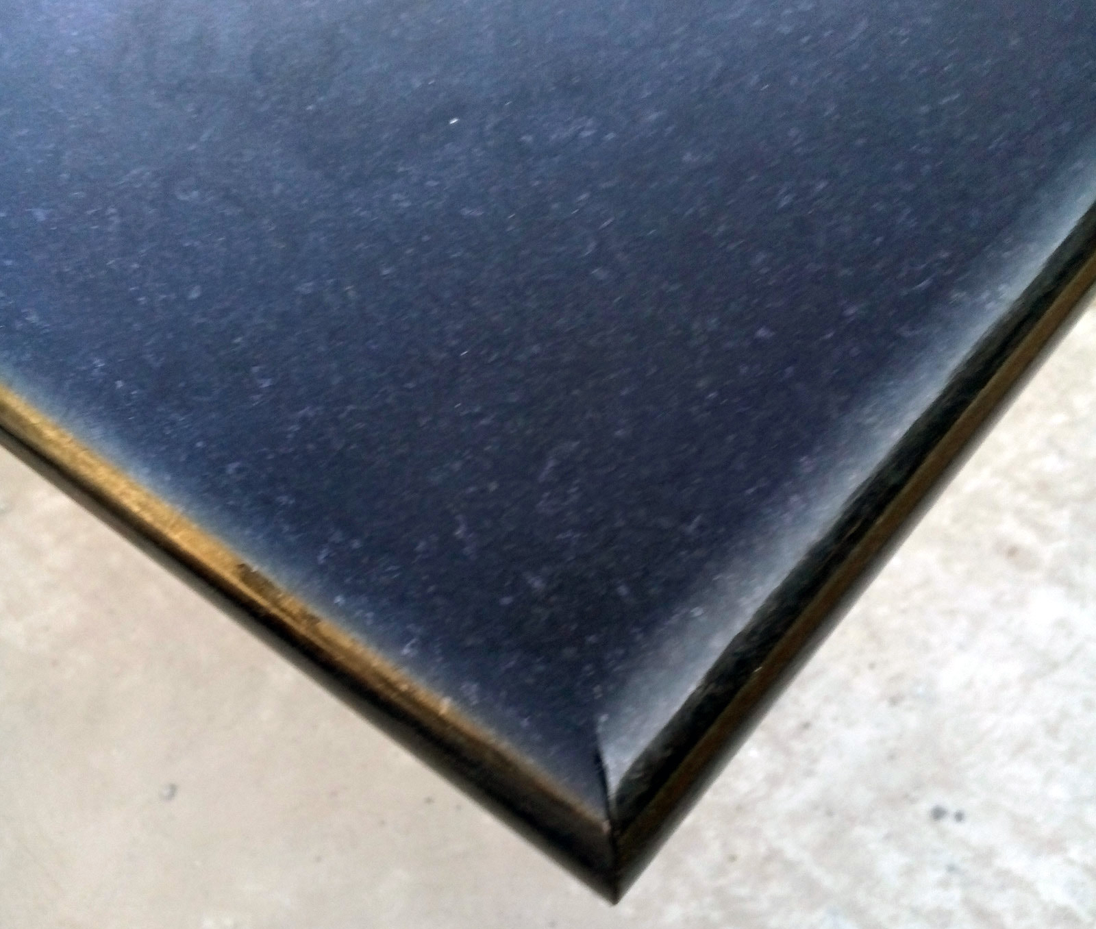 Absolute black granite straight edge