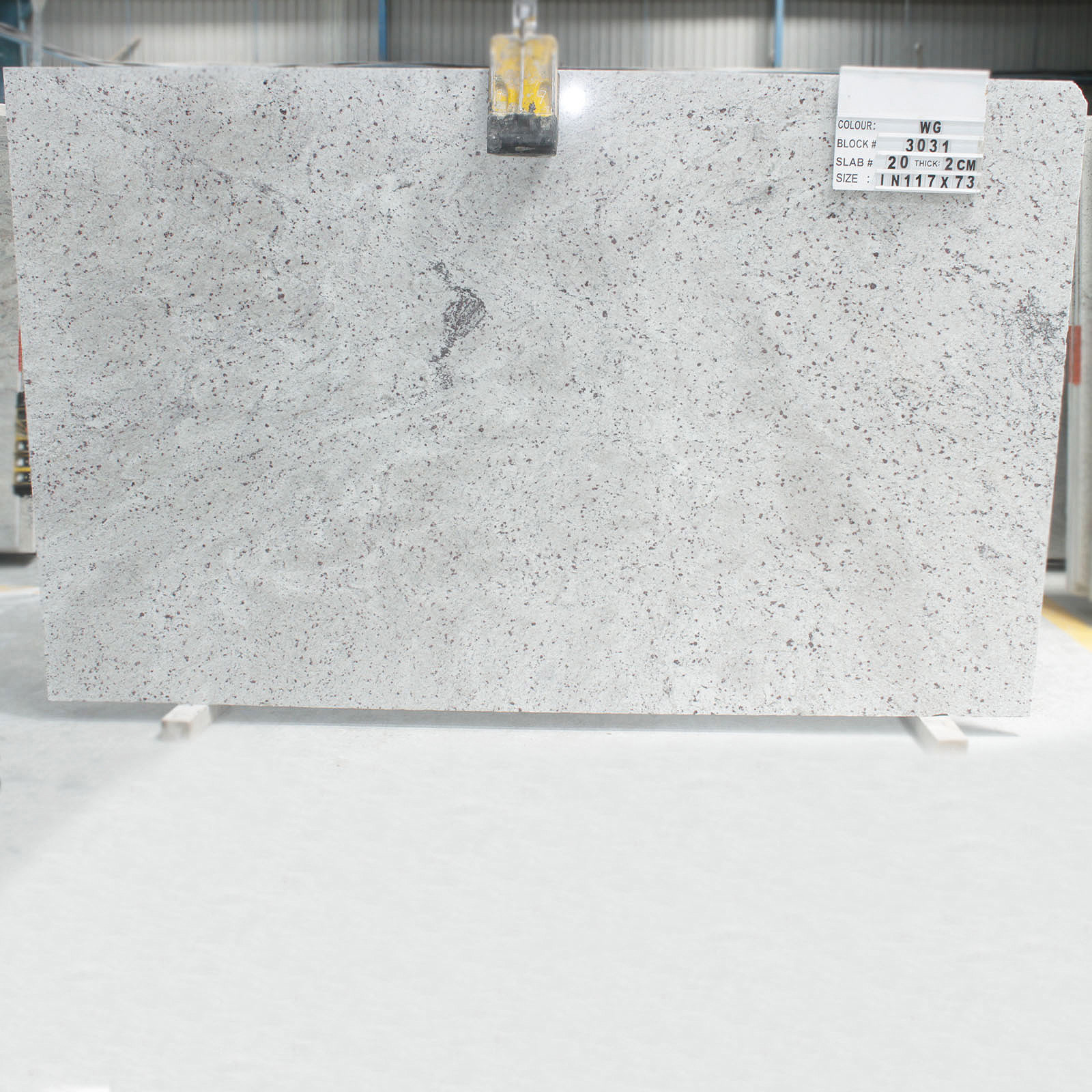 Titanium white granite gangsaw slab