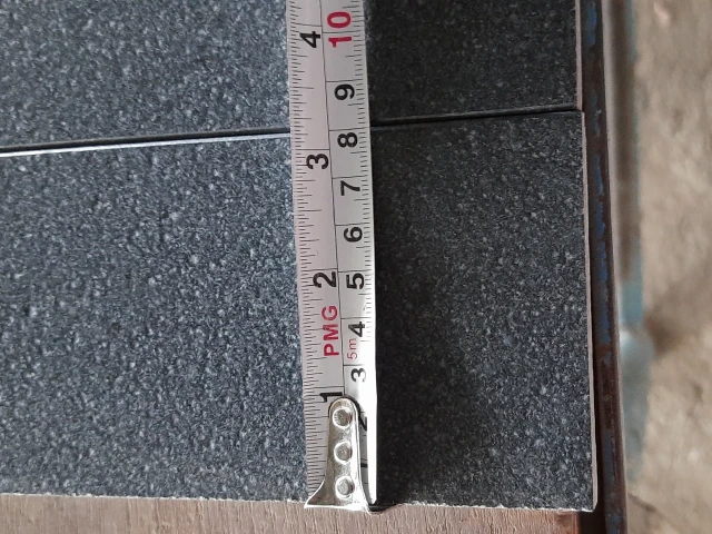 ABS black skirting in leather finish