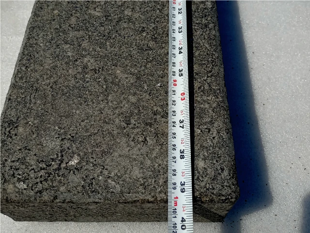 Measurement of Rajasthan black granite block step