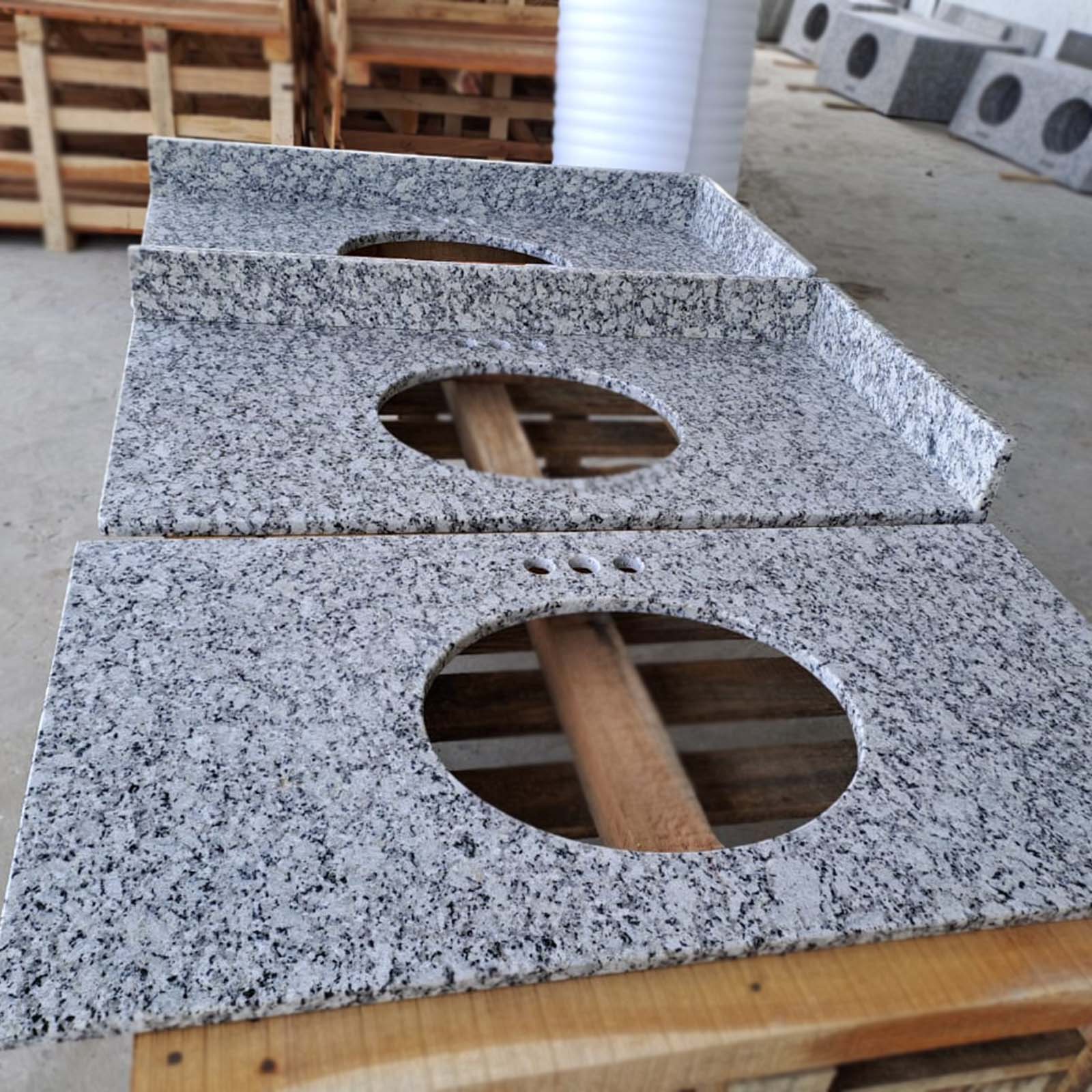 P white granite countertops