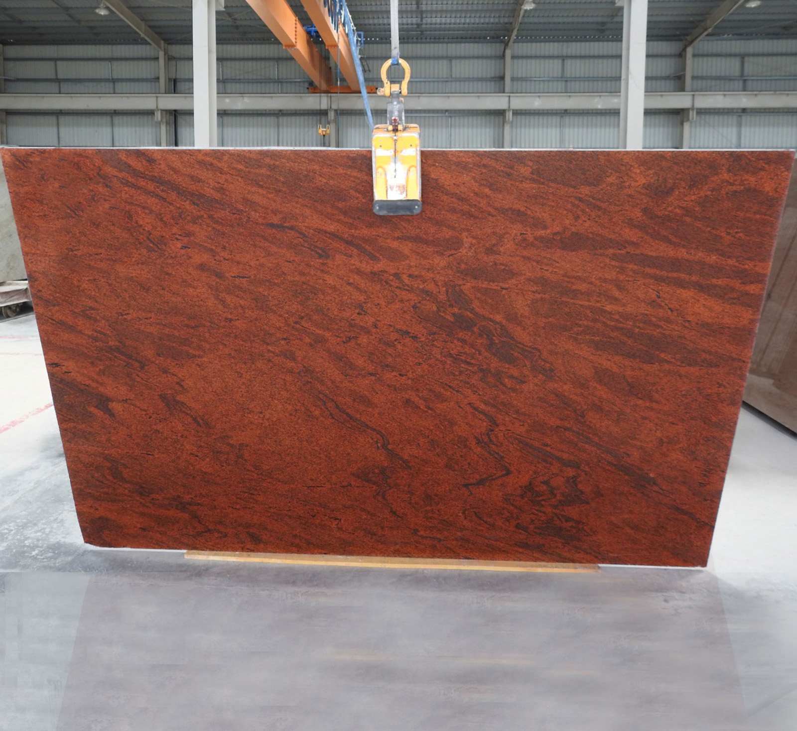 Red multicolor granite gangsaw slab
