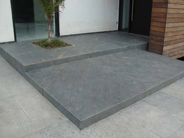Steel grey granite entrance flooring project