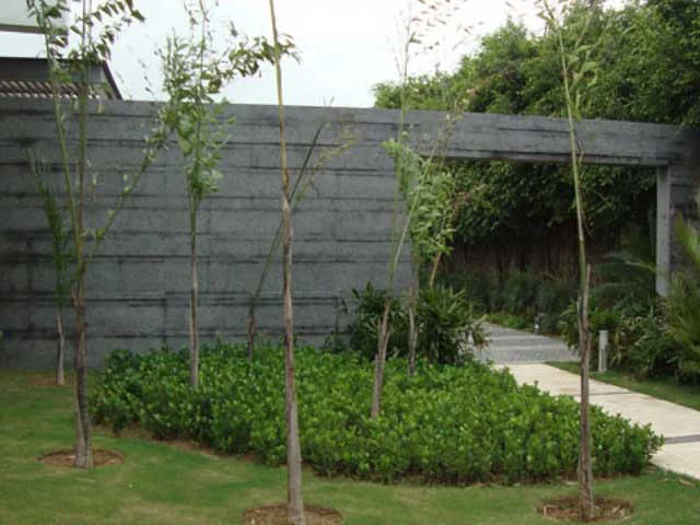 Steel grey granite outdoor project